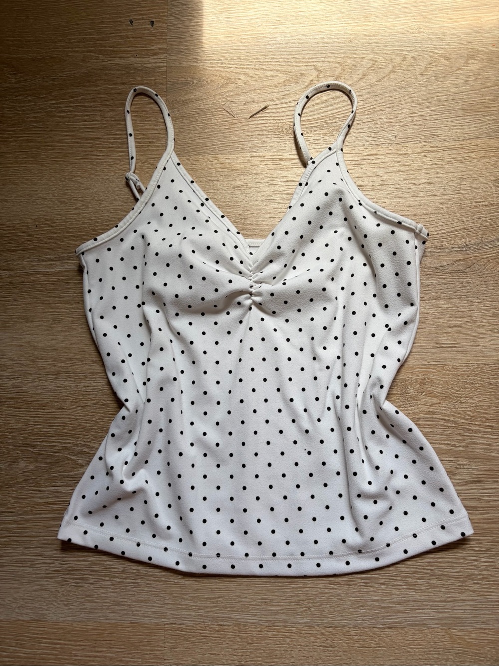 wild fable White Polka Dot Spaghetti Strap Tank